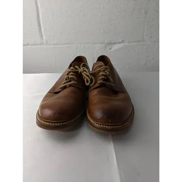 Frye James Crepe‎ Brown Leather Plain Toe Oxfords Mens Size 8.5